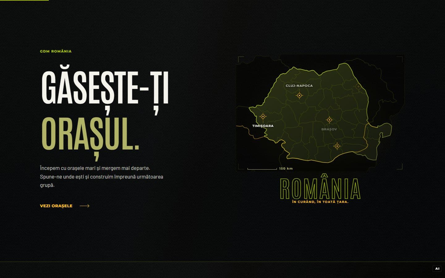 GDM România: the site on a laptop