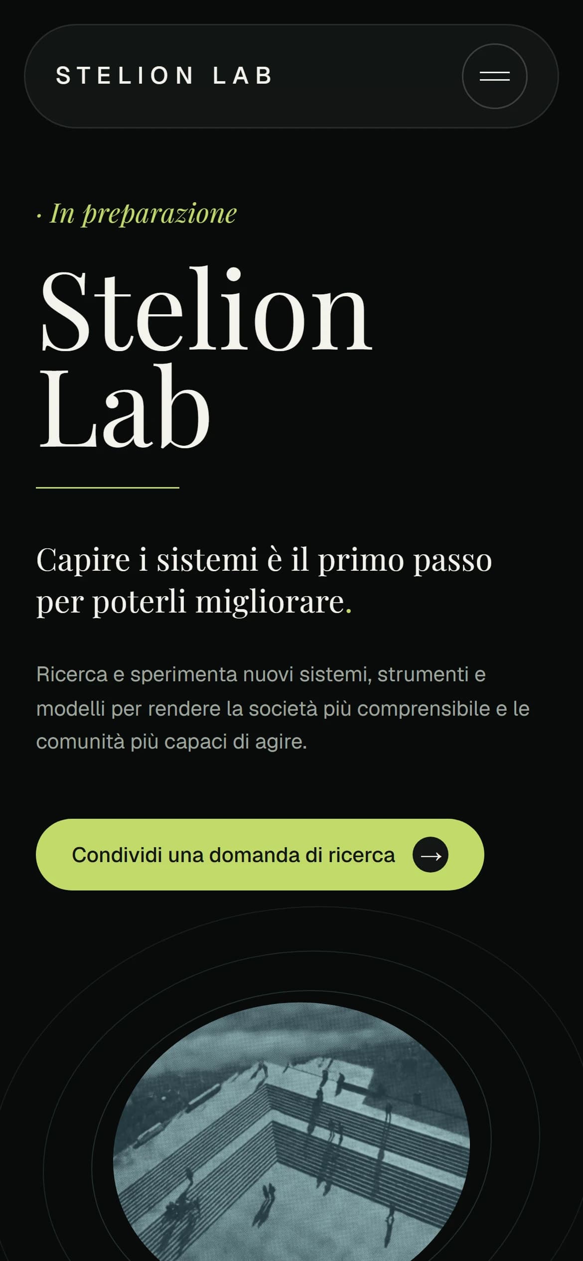 Stelion Lab: the site on a phone